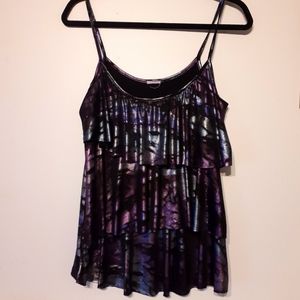 Metallic Ruffled Women's Top